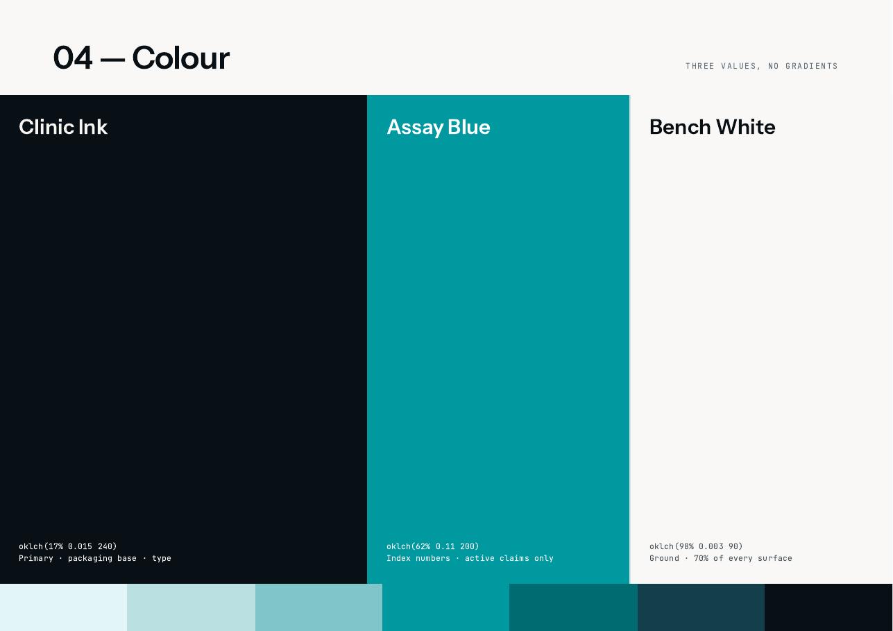 Cove deck page 6 — 04 — Colour: three values, no gradients
