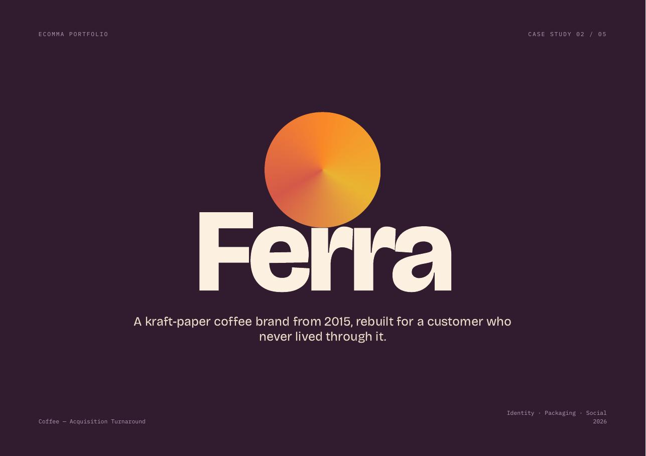Ferra case study cover — coffee — acquisition turnaround