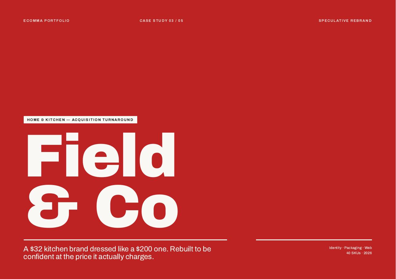 Field & Co case study cover — home & kitchen — acquisition turnaround