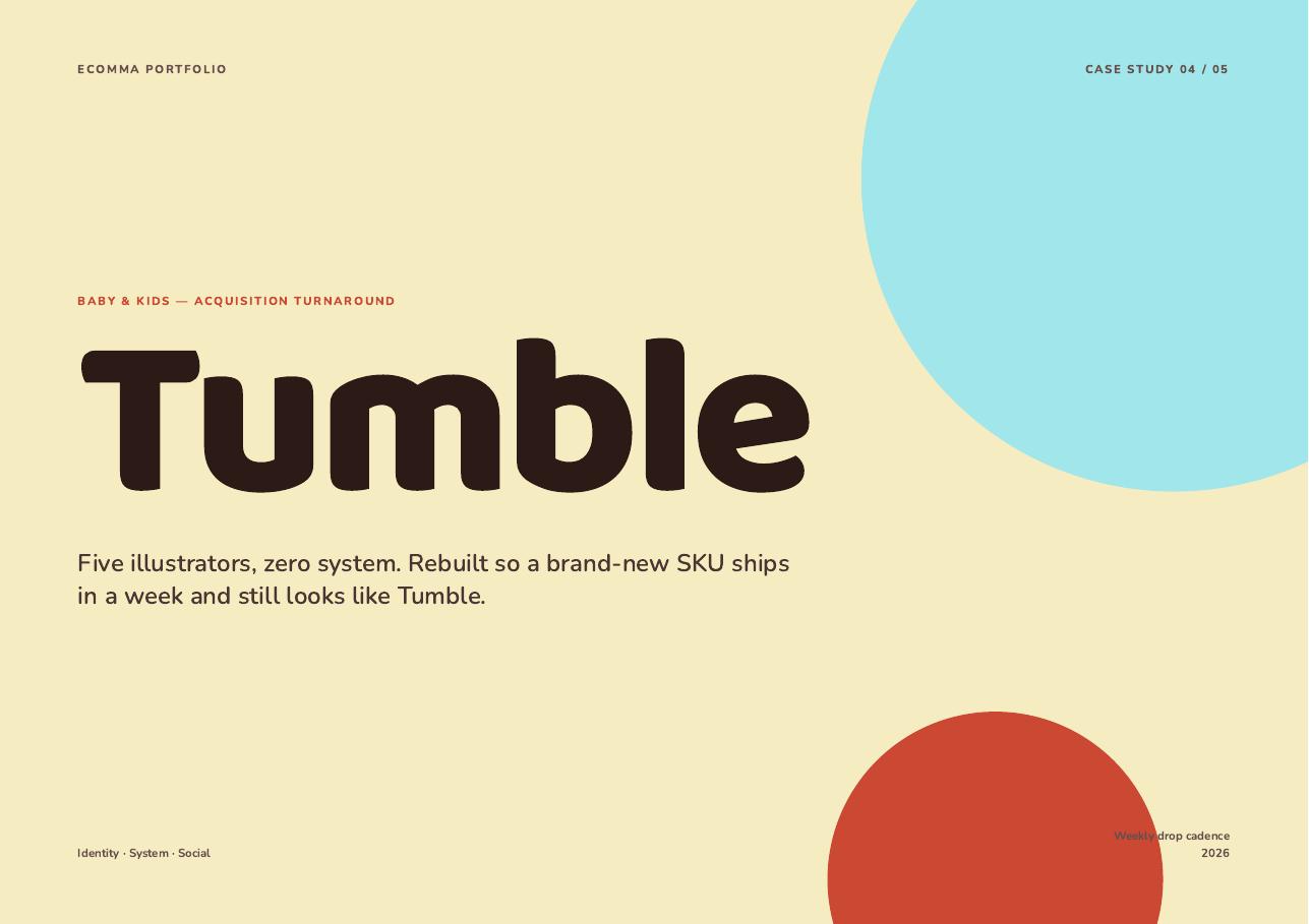 Tumble case study cover — baby & kids — acquisition turnaround